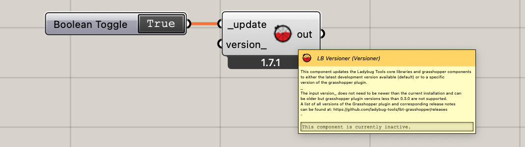 LB Versioner component in Grasshopper