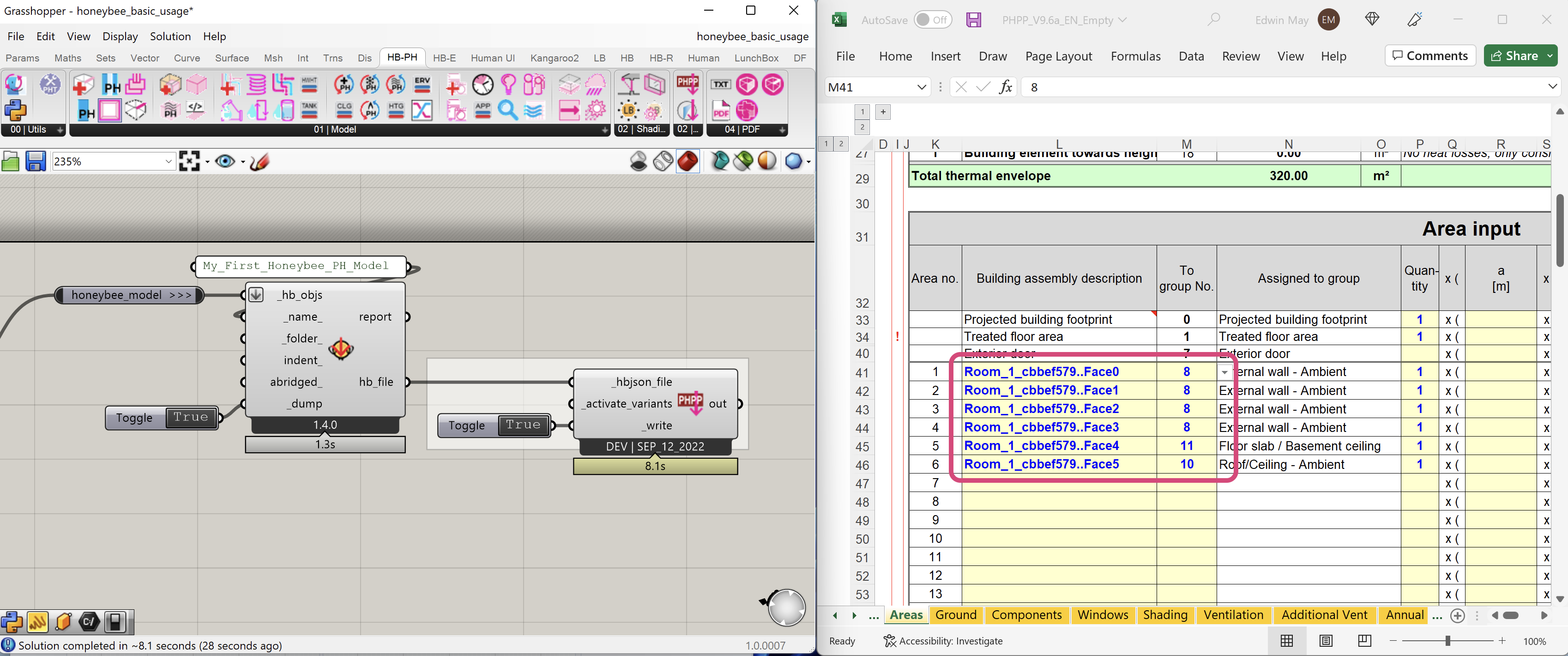PHPP with model data